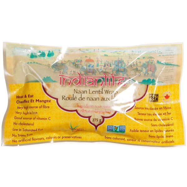 Frozen Naan & Lentail Wrap
