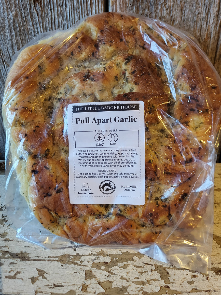 Badger House Garlic Pull Apart bread