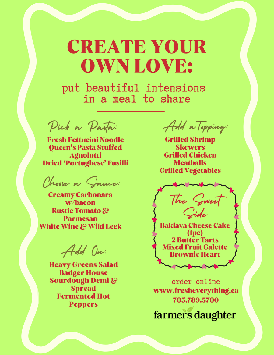 Create Your Own Love:     Meal for Two